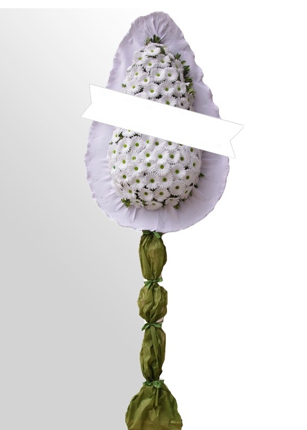 Yapay beyaz Gerbera Çelenk